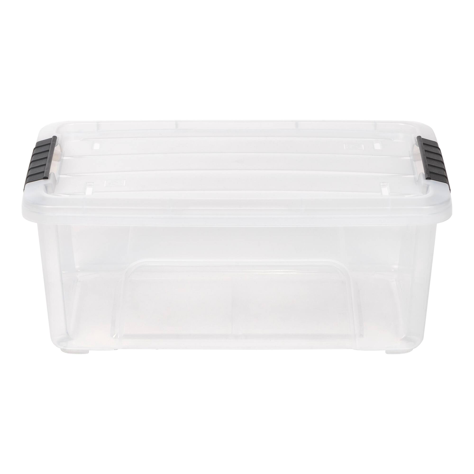 IRIS® 13.5qt. Buckled Clear Boxes with Clear Buckle Lids, 6ct.